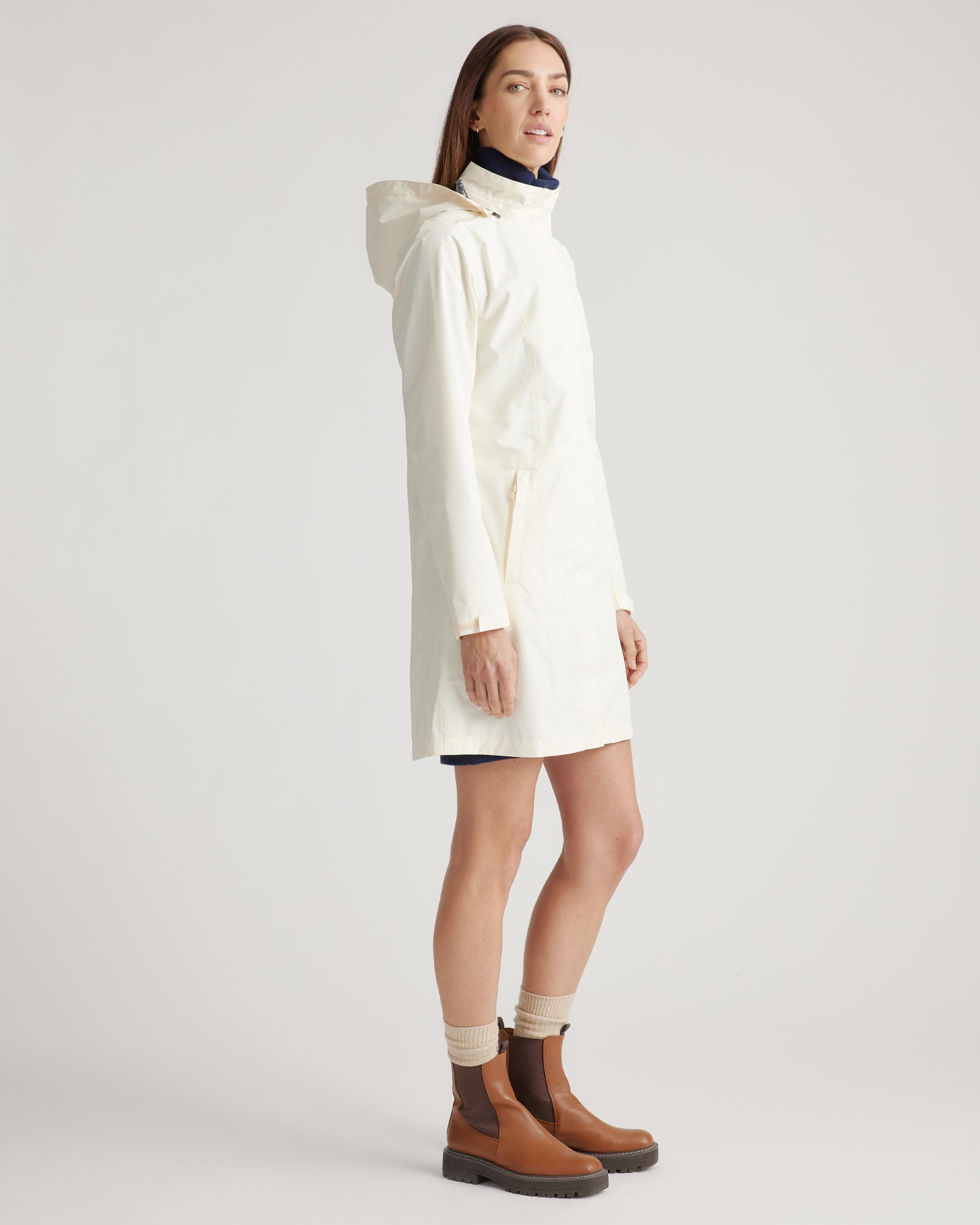 Quince | Women's Weatherproof Long Rain Shell Jacket Polyester/Recycled Polyester Blend Product Image