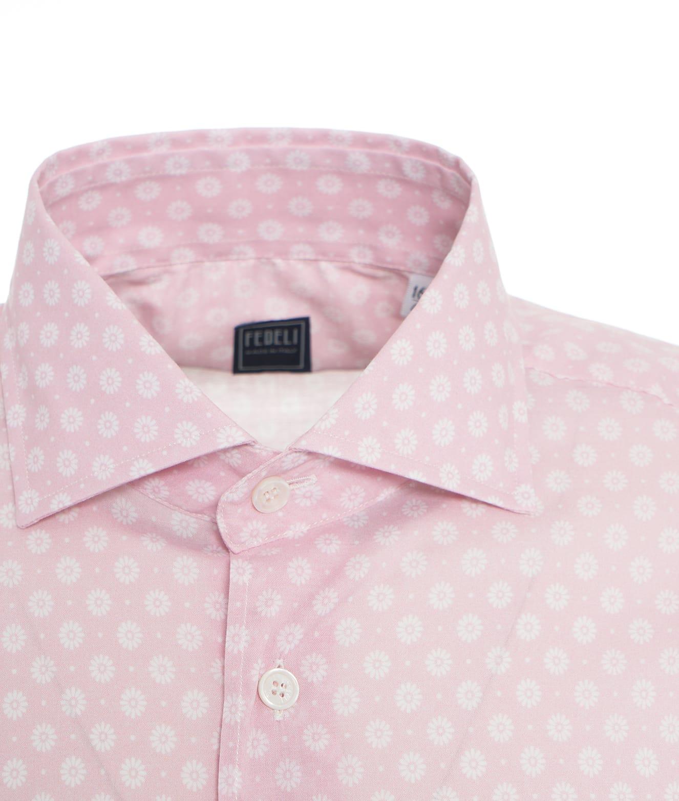 Fine cotton shirt with floral pattern Product Image