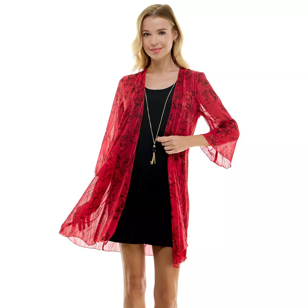 Women's Sara Michelle Jacket Dress with Necklace,  Product Image
