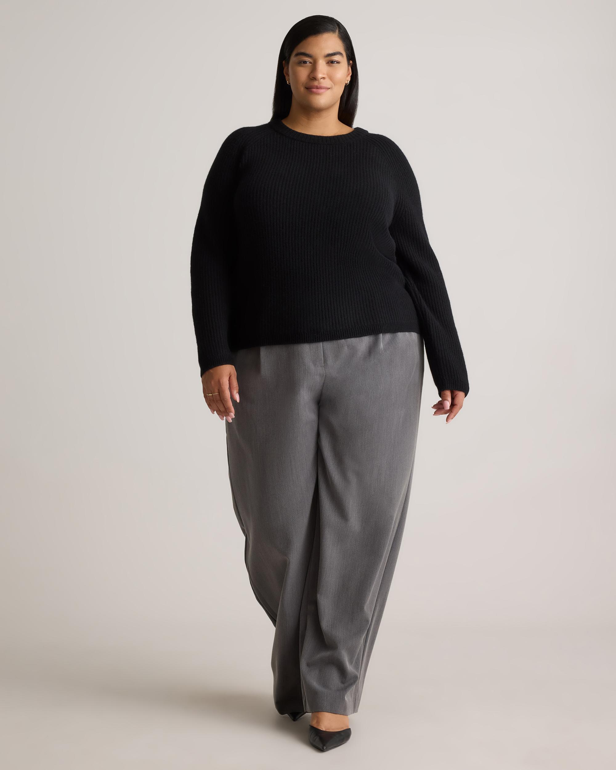 Quince | Women's Mongolian Cashmere Fisherman Crewneck Sweater Product Image