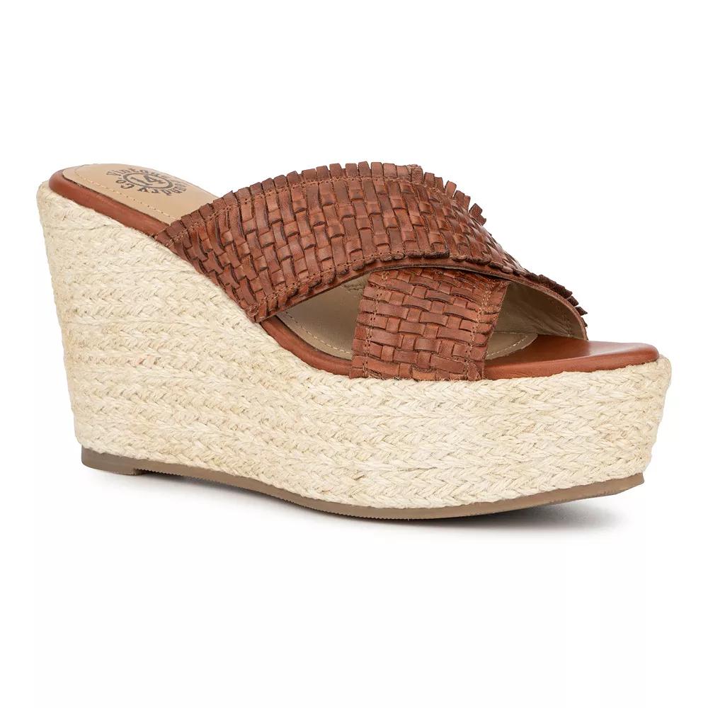 Vintage Foundry Co. Lorie Women's Leather Wedge Sandals,  Product Image