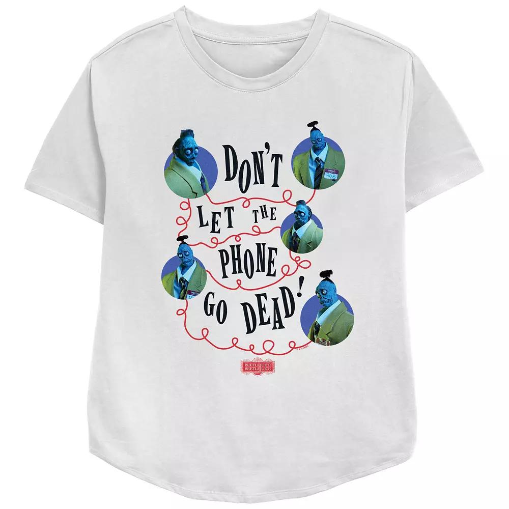 Women's Beetlejuice 2 Don't Let The Phone Go Dead Relaxed Fit Graphic Tee,  Product Image