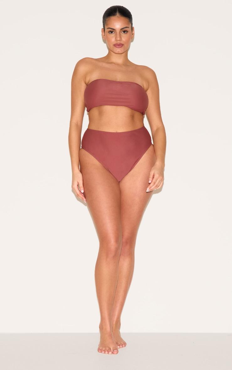 Plus Rust Basic Bandeau Bikini Top Product Image