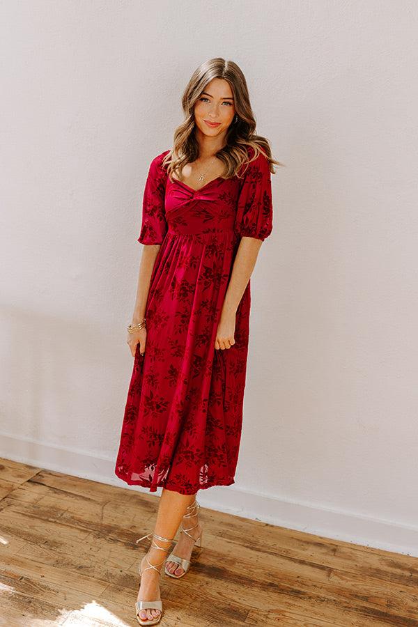 Merlot Muse Velvet Burnout Midi Product Image