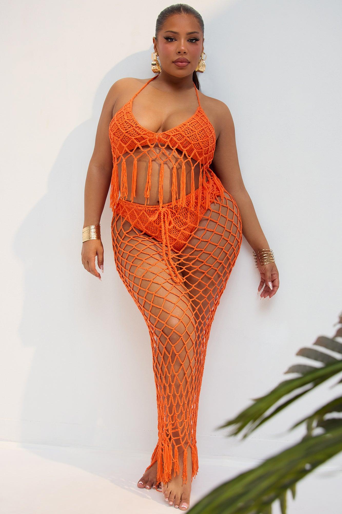Day In Dubai 2 Piece Cover Up Set - Orange Product Image