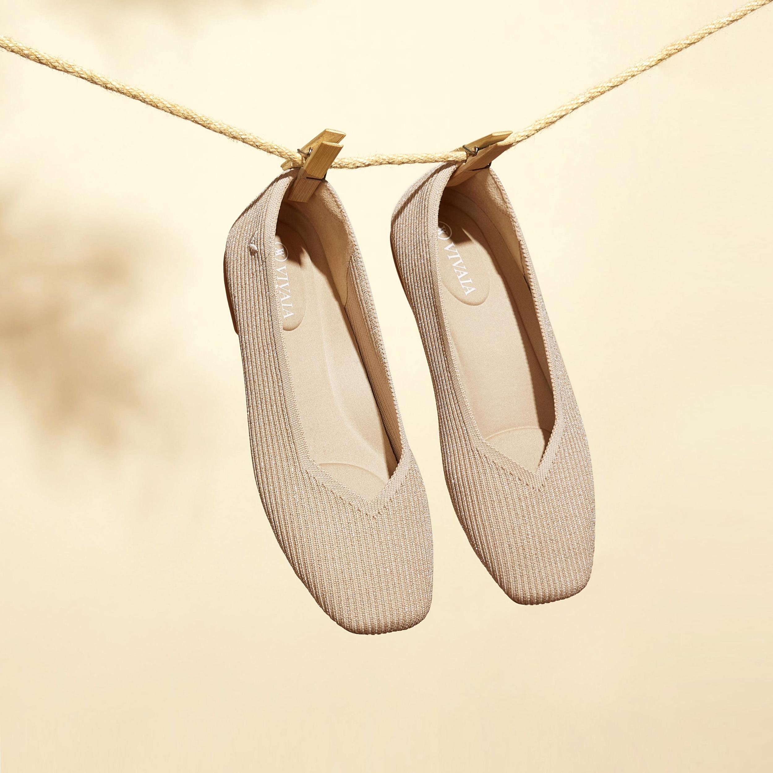 Square-Toe V-Cut Flats (Margot 2.0) Product Image