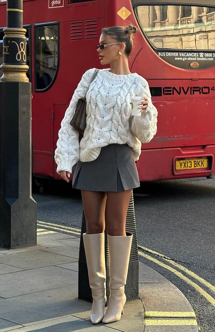 Standing Still Skort Charcoal Product Image