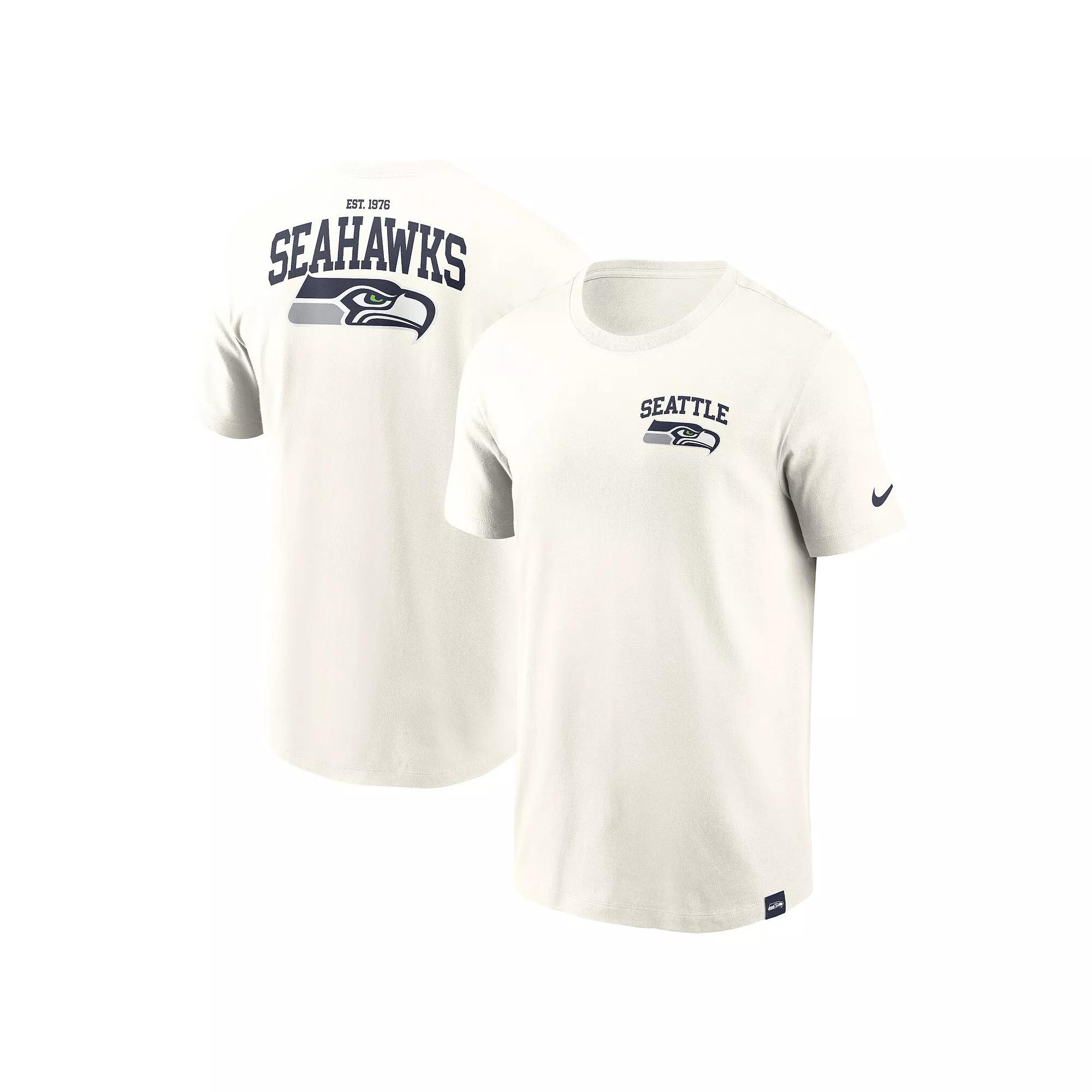 Men's Nike Cream Seattle Seahawks Blitz Essential T-Shirt, Size: 2XL, Beige Product Image