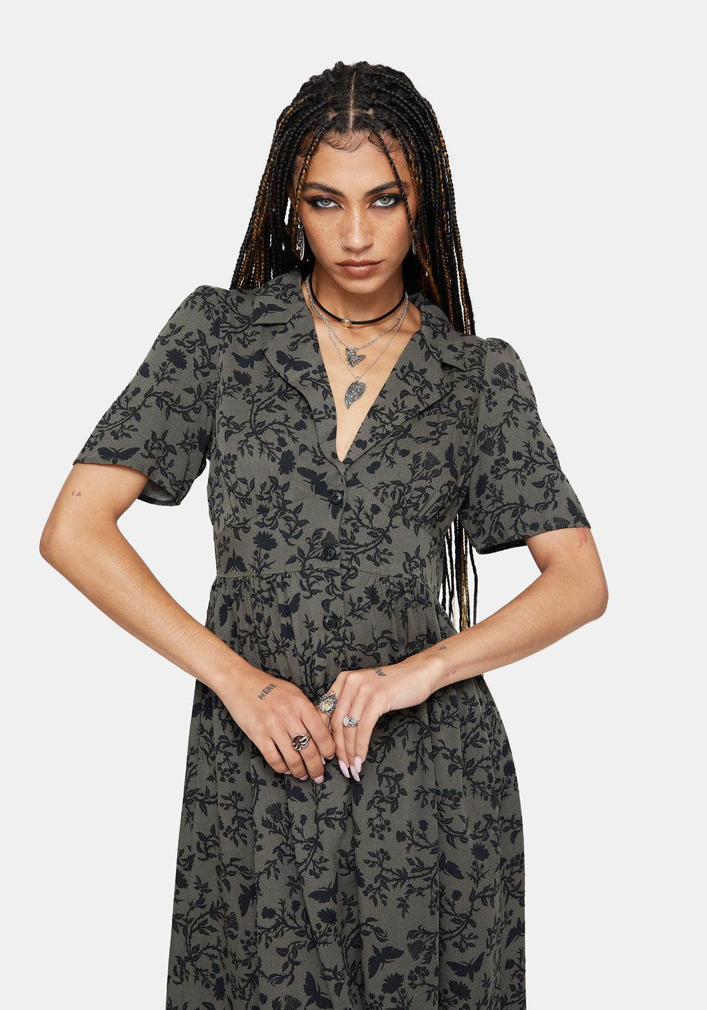 Morgana Midi Shirt Dress - Green Product Image