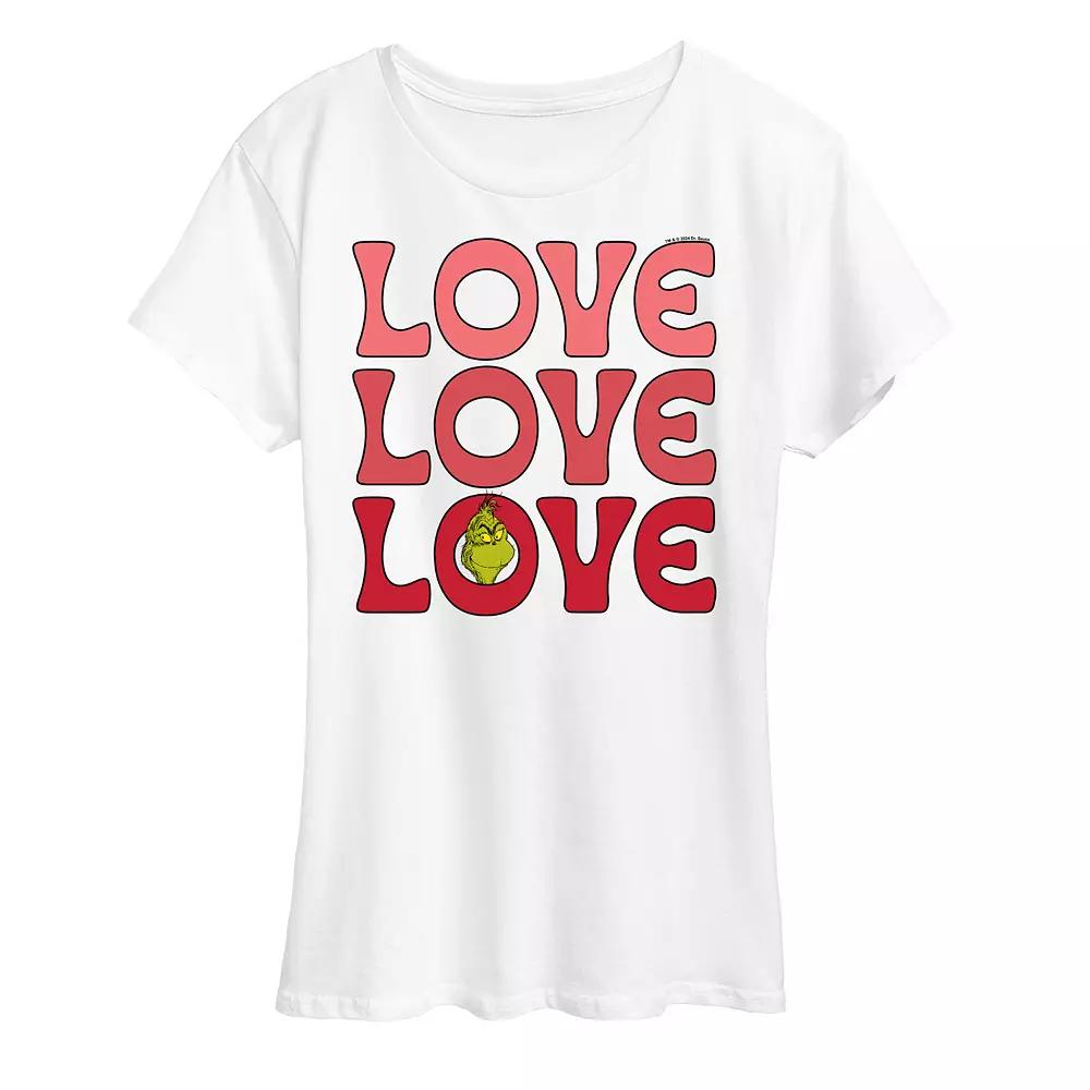 Women's Grinch Love Stack Graphic Tee,  Product Image
