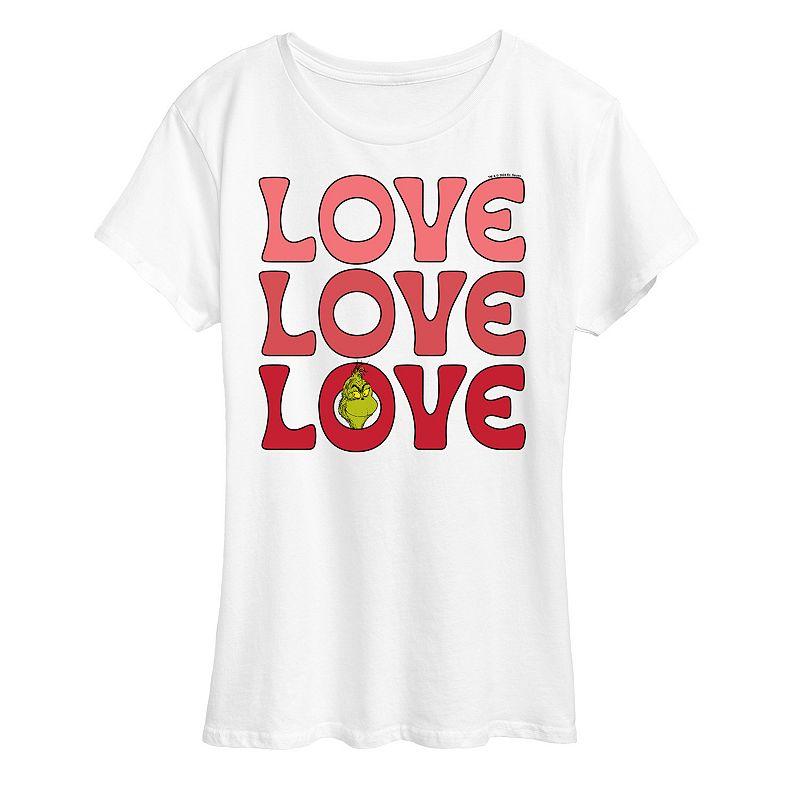 Women's Grinch Love Stack Graphic Tee,  Product Image