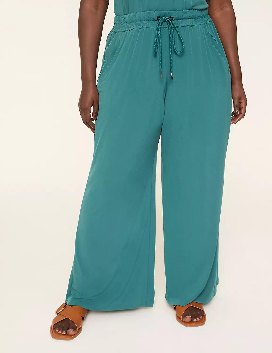 Matte Jersey Pull-On Wide Leg Pant Product Image