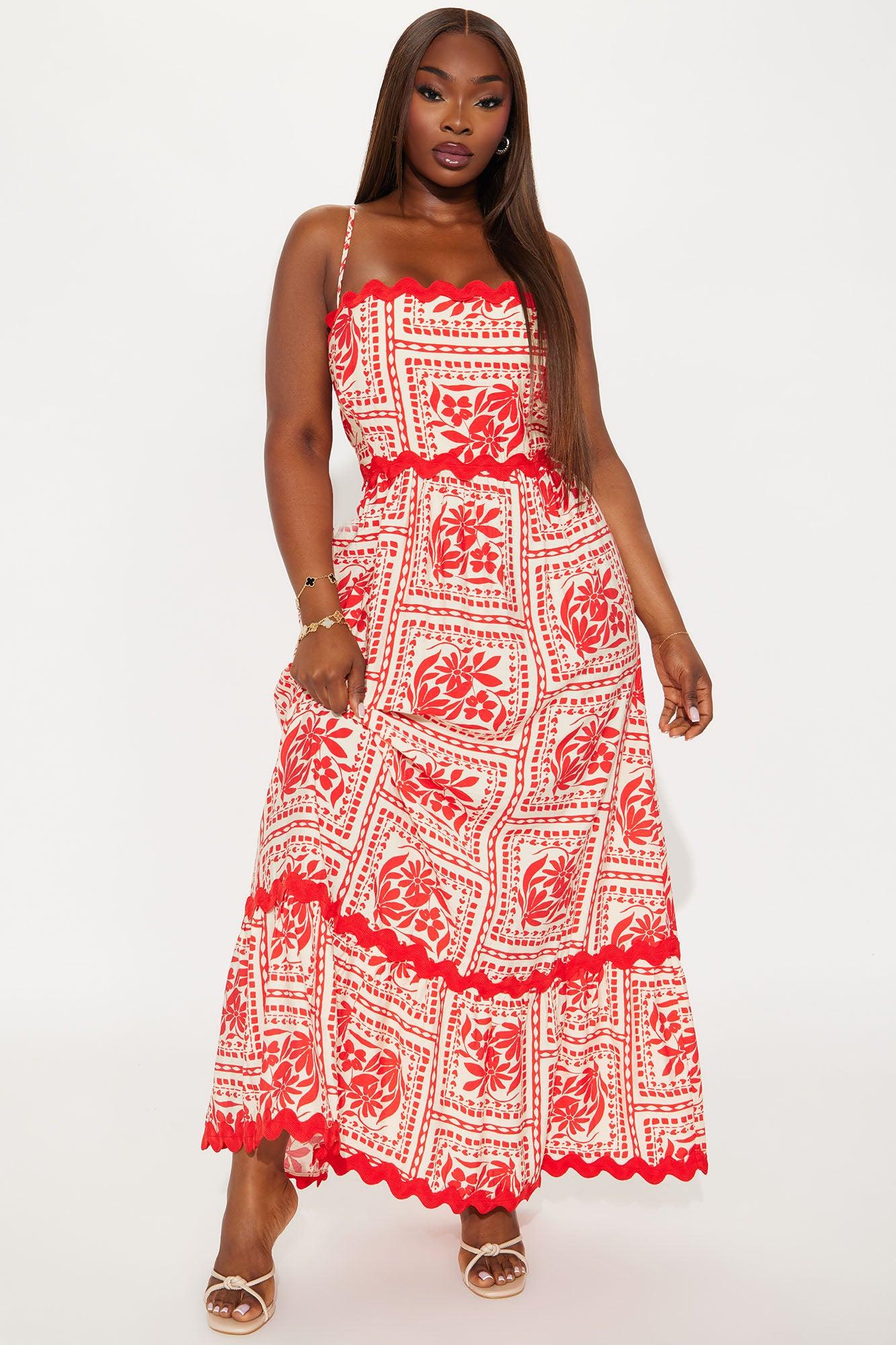 Marissa Maxi Dress - Orange/combo Female Product Image