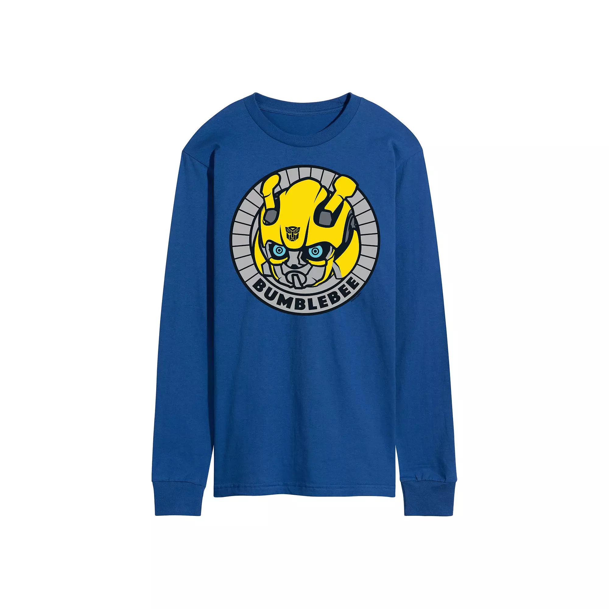 Men's Transformers Bumblebee Badge Long Sleeve Graphic Tee,  Product Image