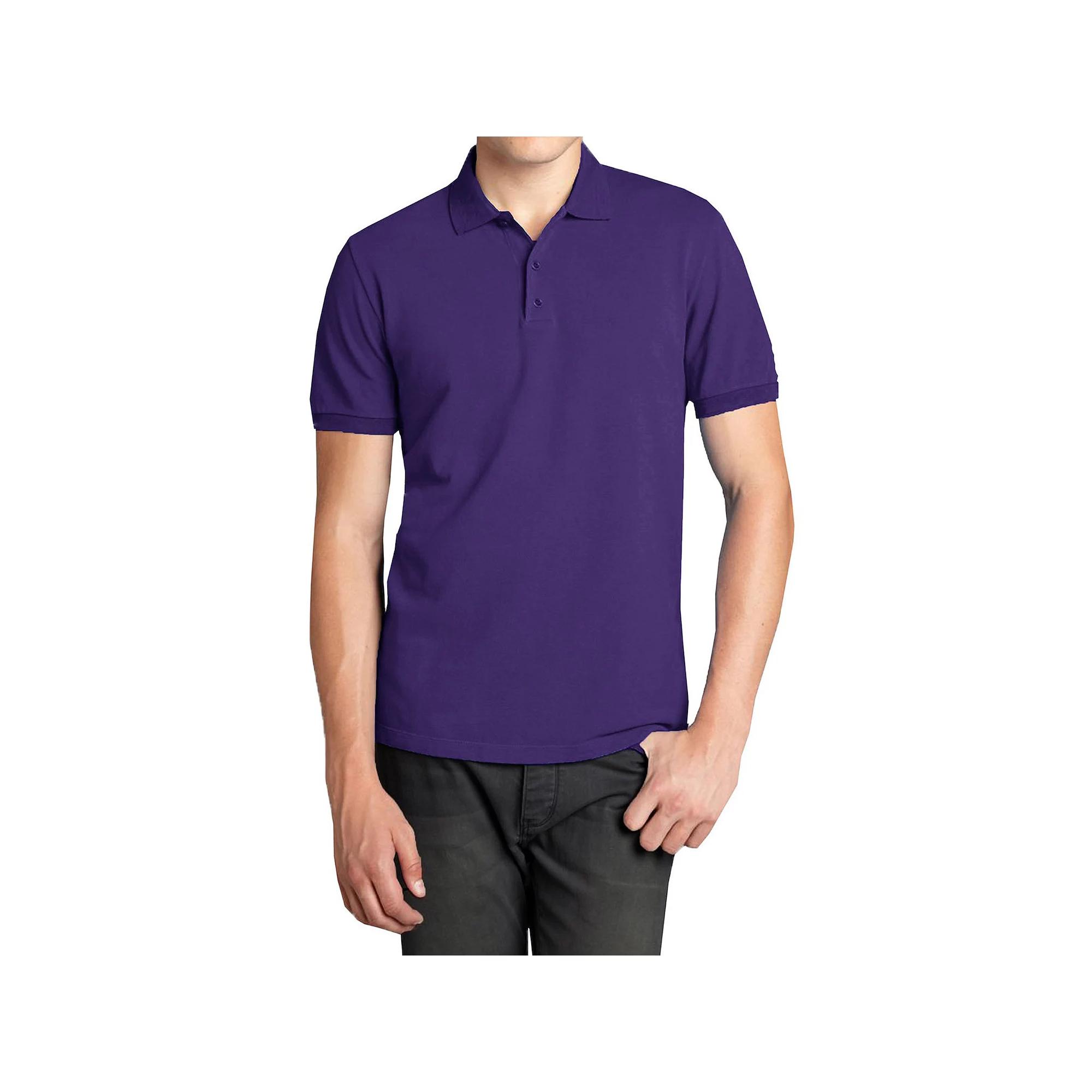 Men's Galaxy Short Sleeve Pique Polo, Size: XXL, Purple Product Image
