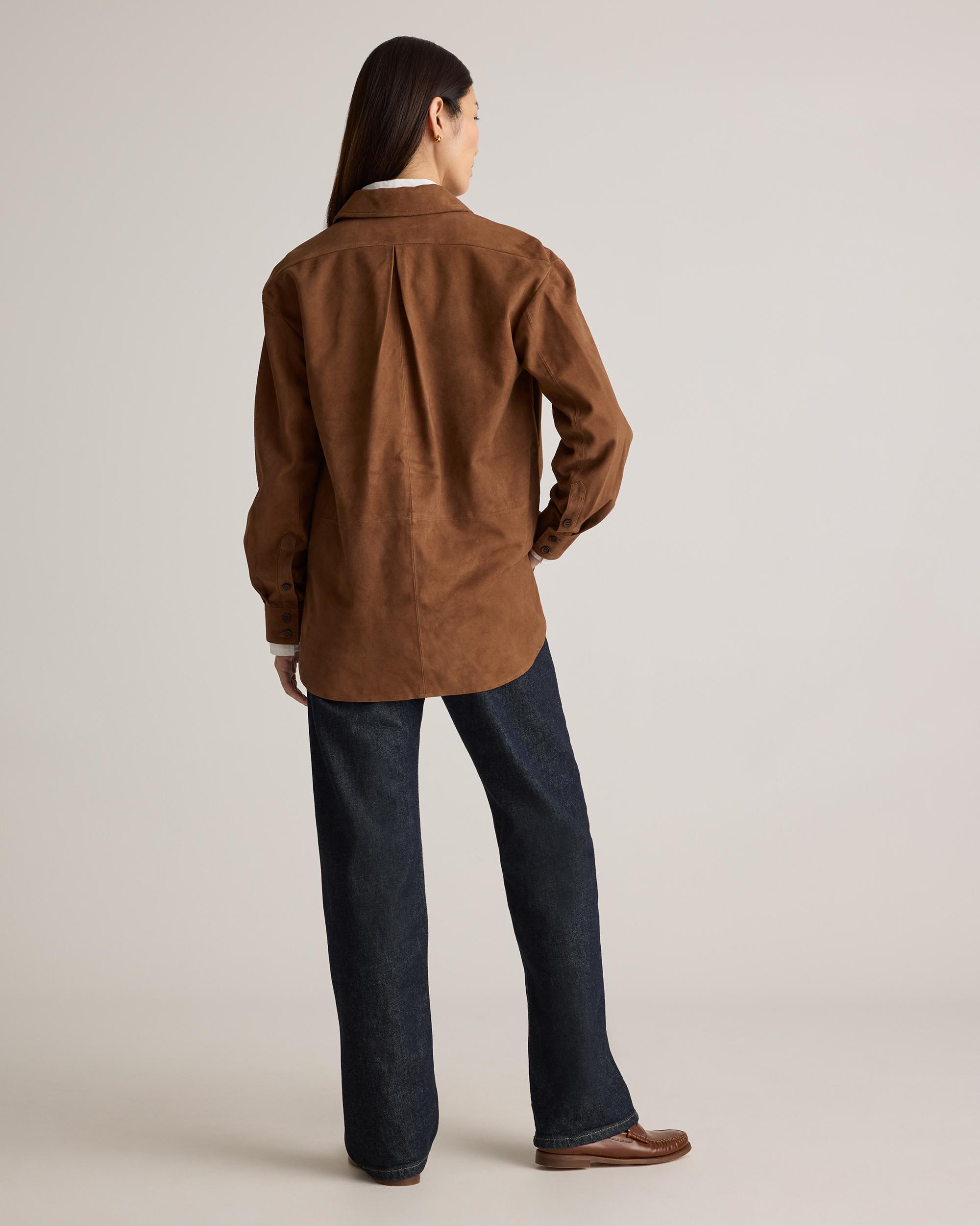 Quince | Women's 100% Suede Overshirt Leather Product Image