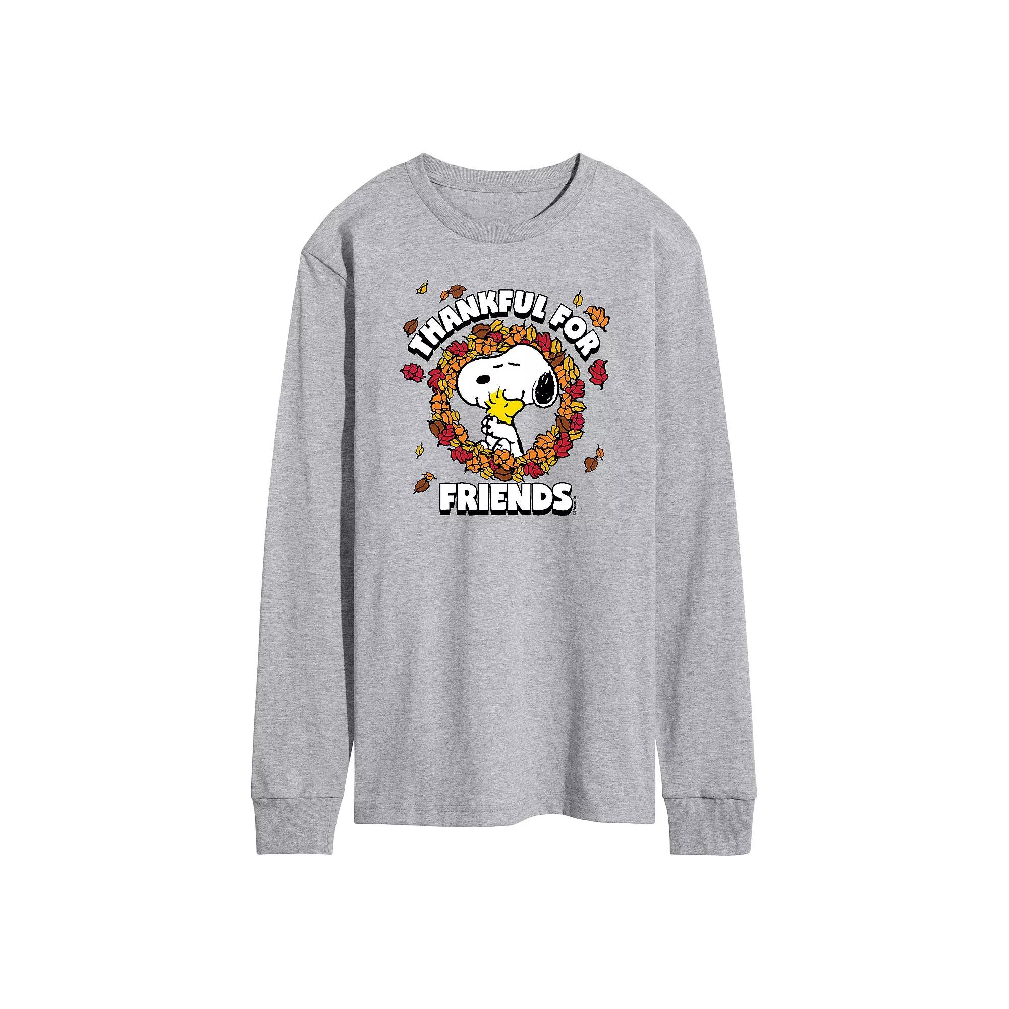 Men's Peanuts Thankful Friends Long Sleeve Tee,  Product Image