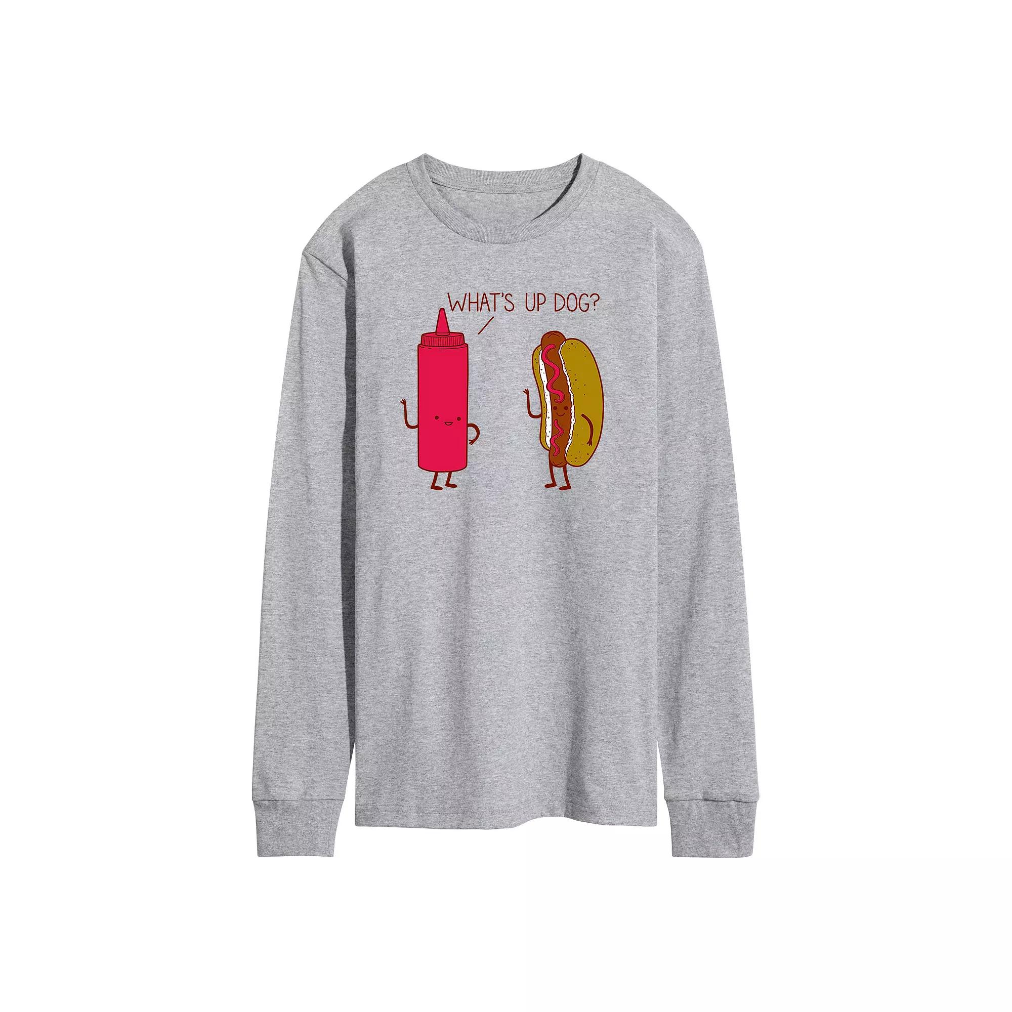 Men's What Up Dog Ketchup Hotdog Graphic Tee,  Product Image