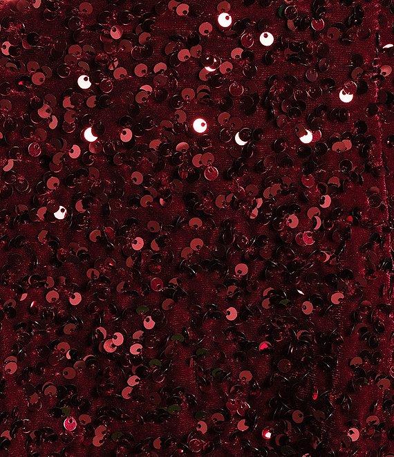 Honey and Rosie Spaghetti Strap A-Line Festive Velvet Dress Product Image