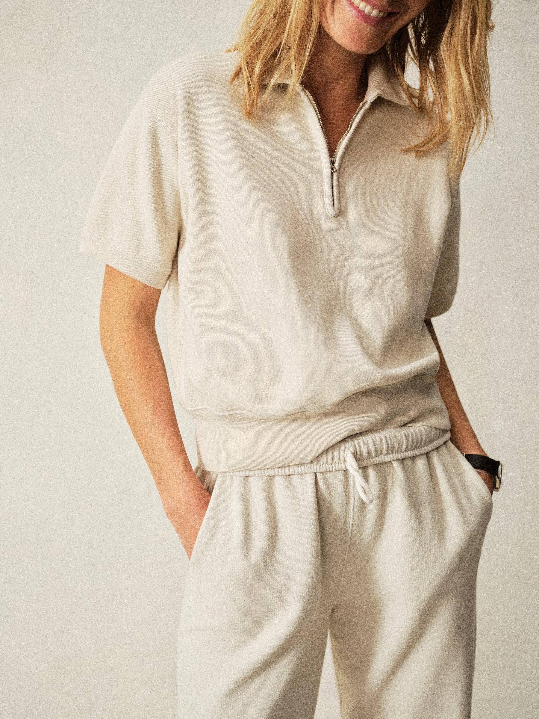 Morning Haze Vintage Interloop Short Sleeve Quarter Zip Product Image