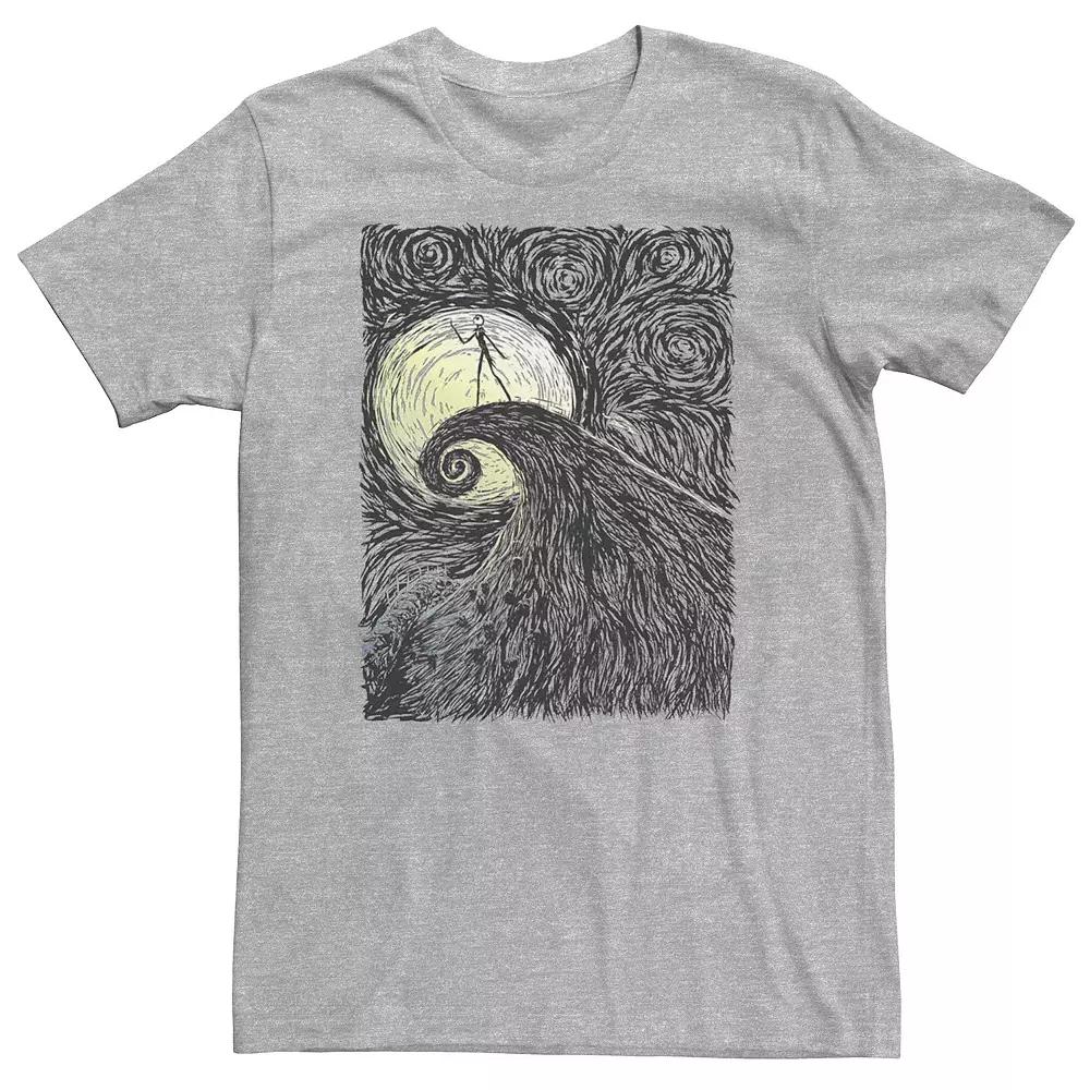Big & Tall Disney The Nightmare Before Christmas Spiral Hill Portrait Tee, Men's,  Product Image