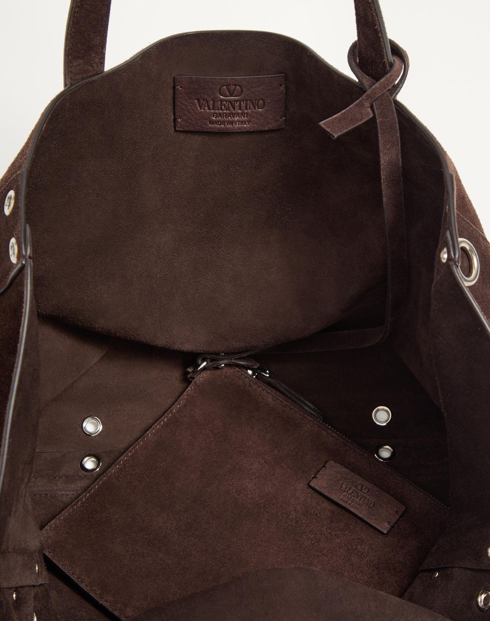 Valentino Garavani Medium Nellcôte Suede Shopping Bag Product Image