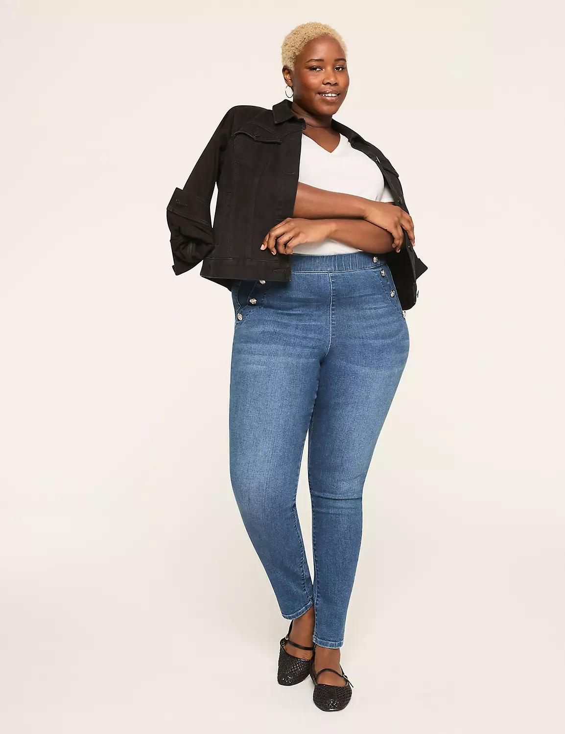 Pull-On High-Rise Sailor Jegging Product Image