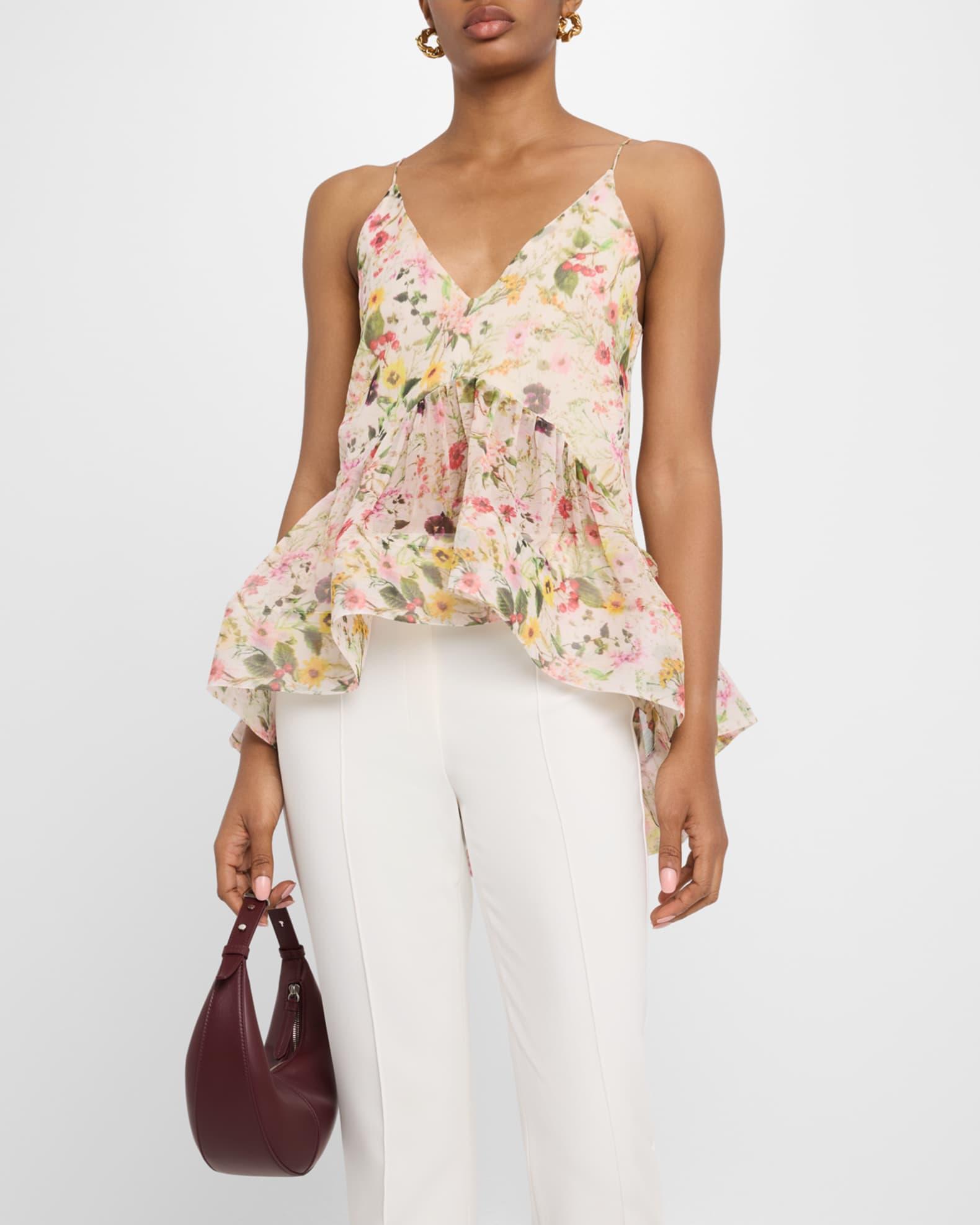 Floral Strappy Chiffon Top  Product Image