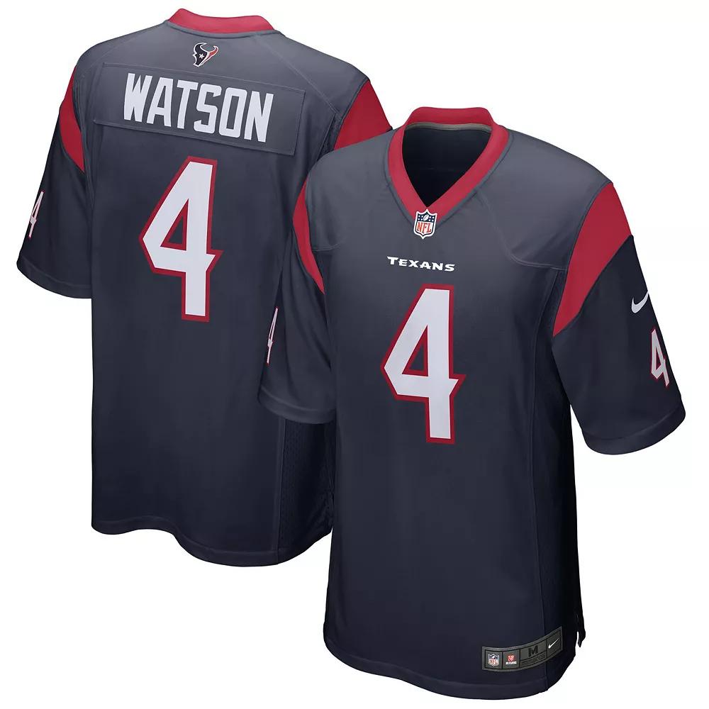 Men's Nike Deshaun Watson Navy Houston Texans Game Jersey, Size: 3XL, Blue Product Image