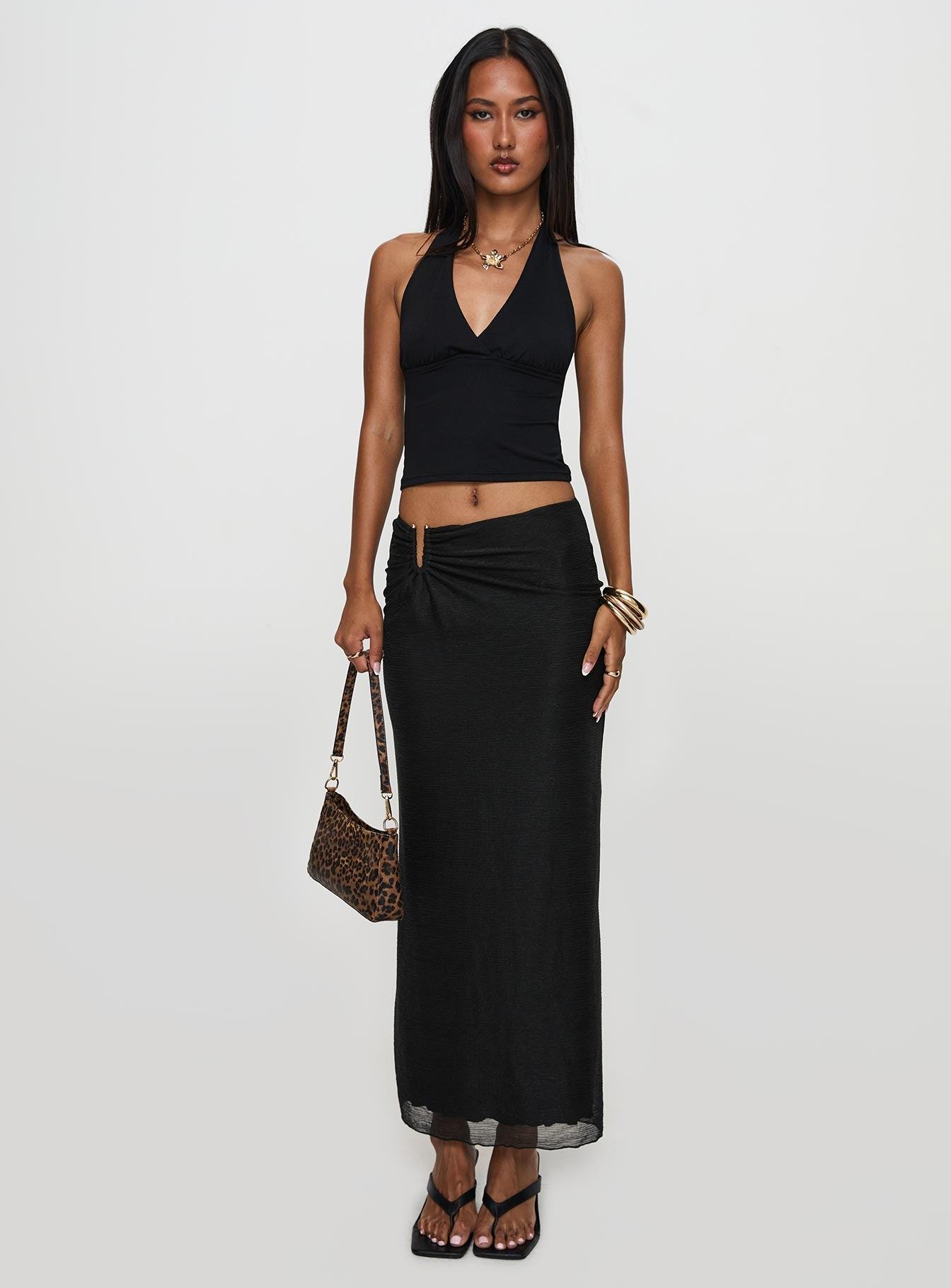 Satine Maxi Skirt Black Product Image