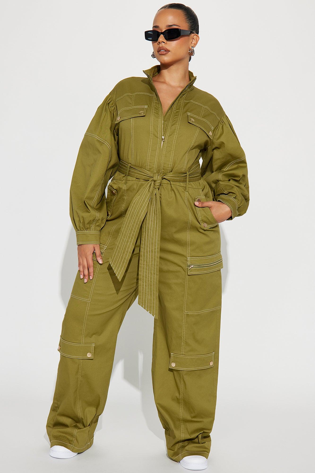 Prove You Wrong Jumpsuit - Olive Product Image