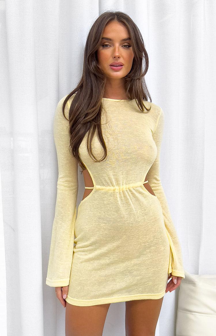Dacota Yellow Backless Mini Dress Product Image