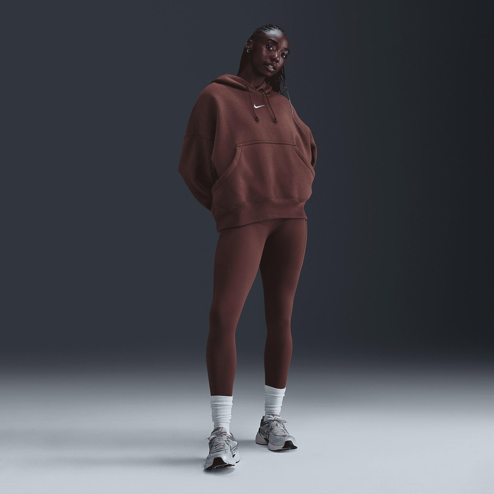 Womens Nike Sportswear Phoenix Fleece Over-Oversized Pullover Hoodie | DQ5858-218 Product Image