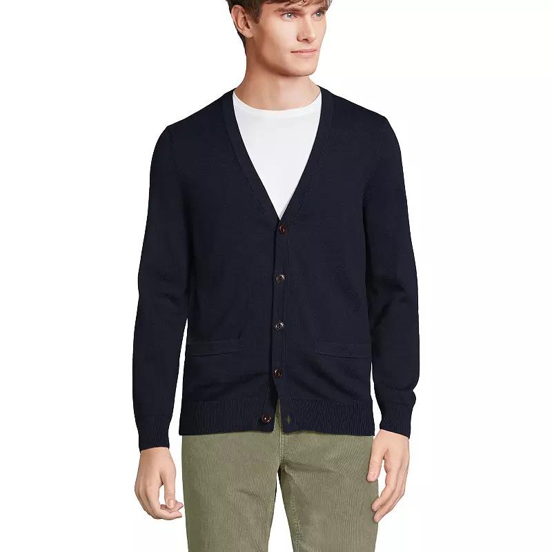Big & Tall Lands' End Cotton Cardigan, Men's,  Product Image