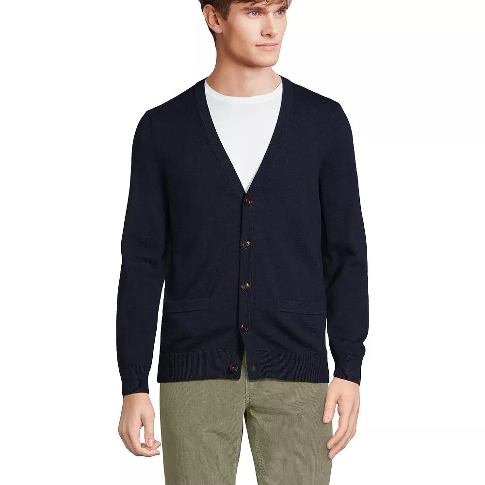 Big & Tall Lands' End Cotton Cardigan, Men's,  Product Image
