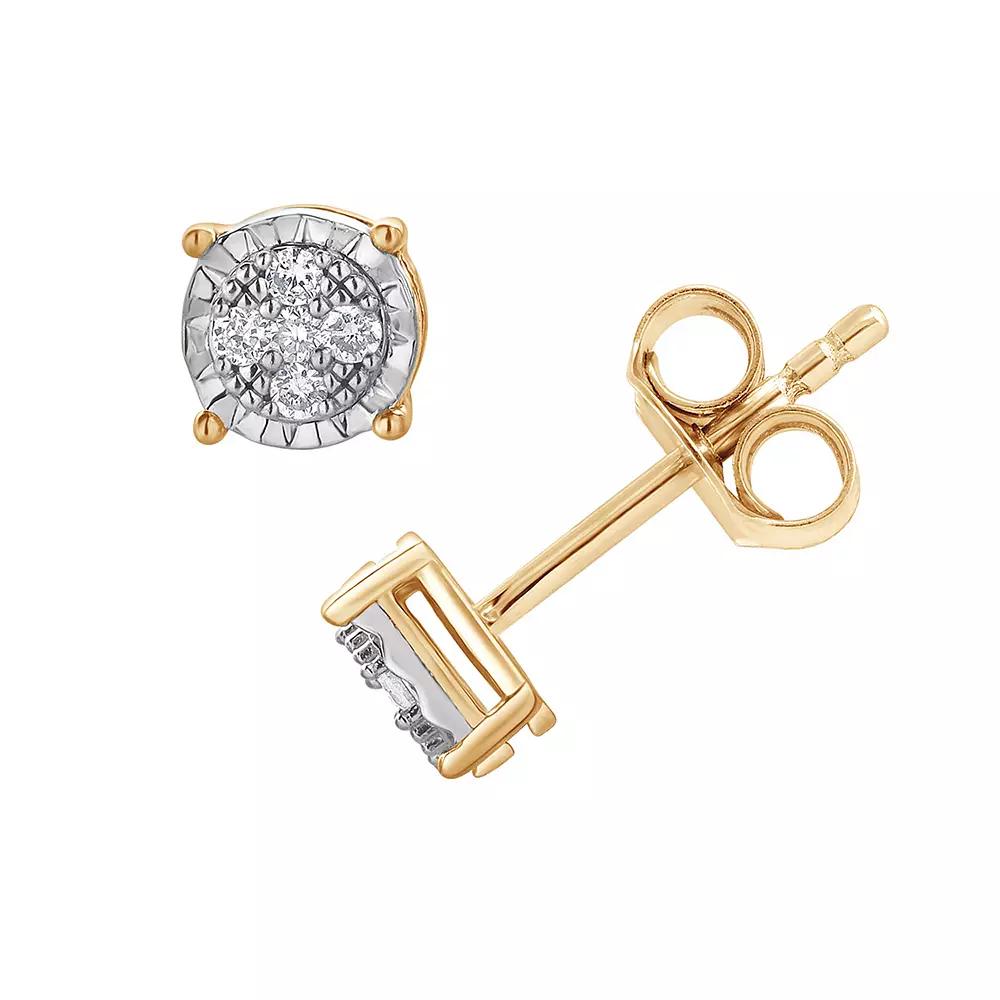 Diamond Brilliance 1/10 Carat T.W. Lab-Grown Diamond Stud Earrings, Women's, Gold Tone Product Image