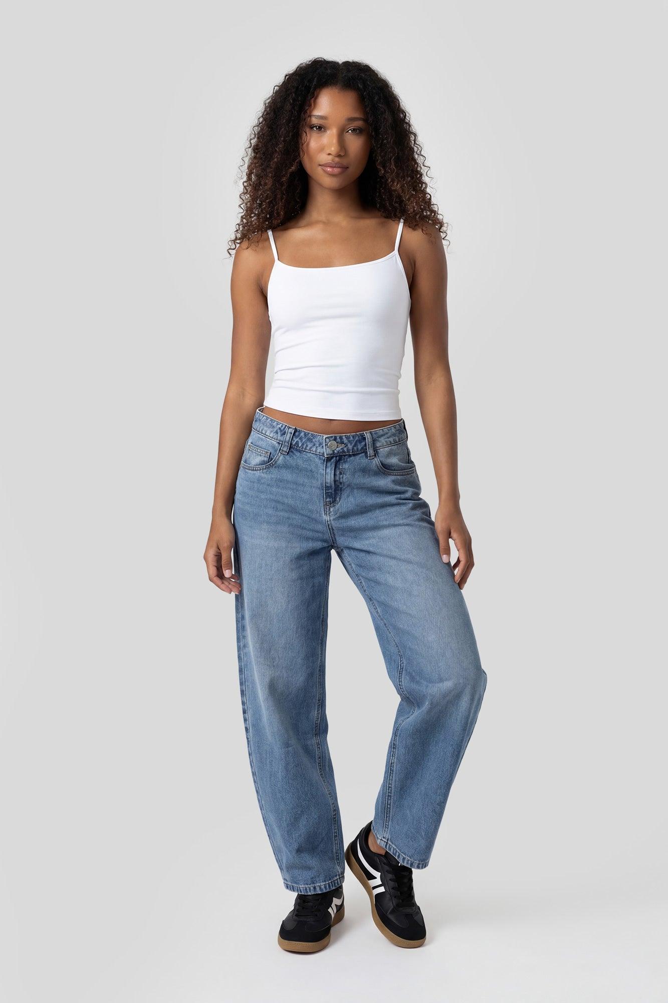 Low Rise Barrel Jean Female Product Image