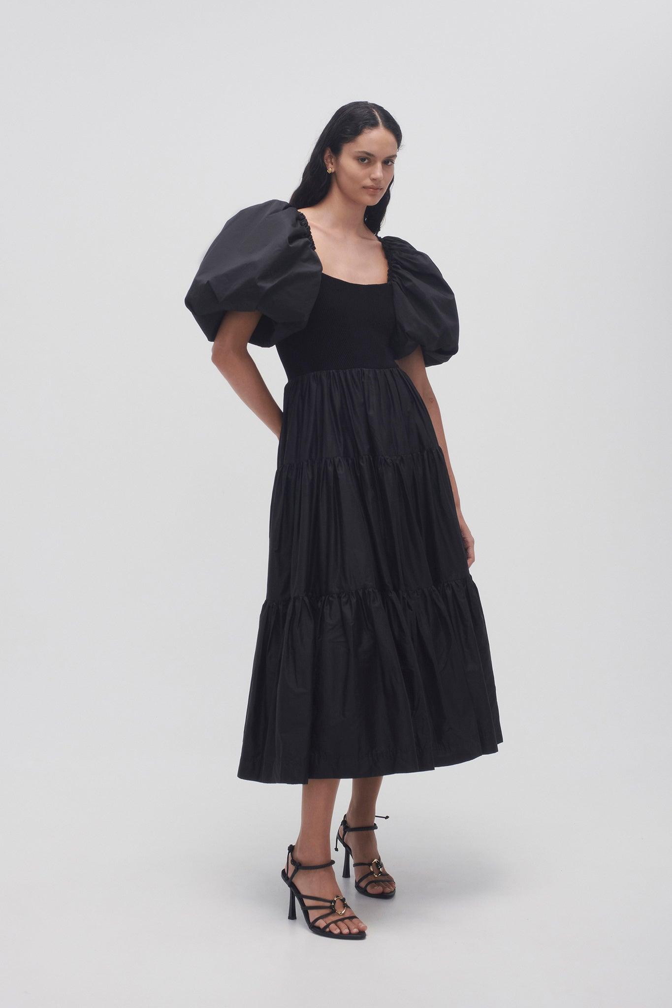 Casa Puff Sleeve Midi Dress Product Image