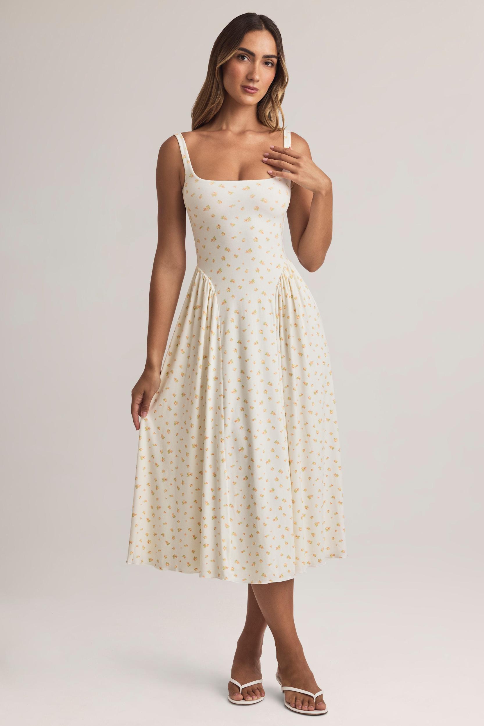 Modal A-Line Midaxi Dress in Floral Print Product Image