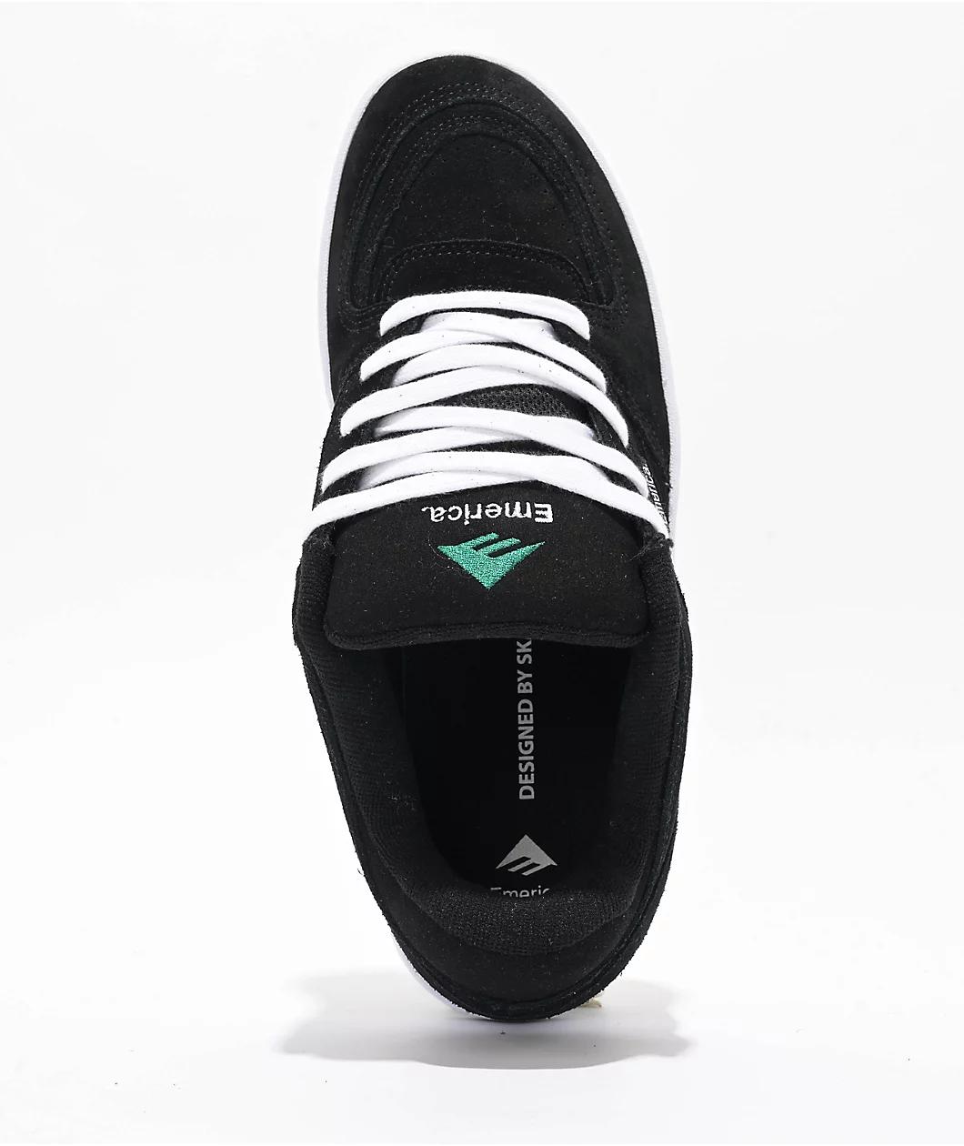 Emerica Mute Black & White Skate Shoes Product Image