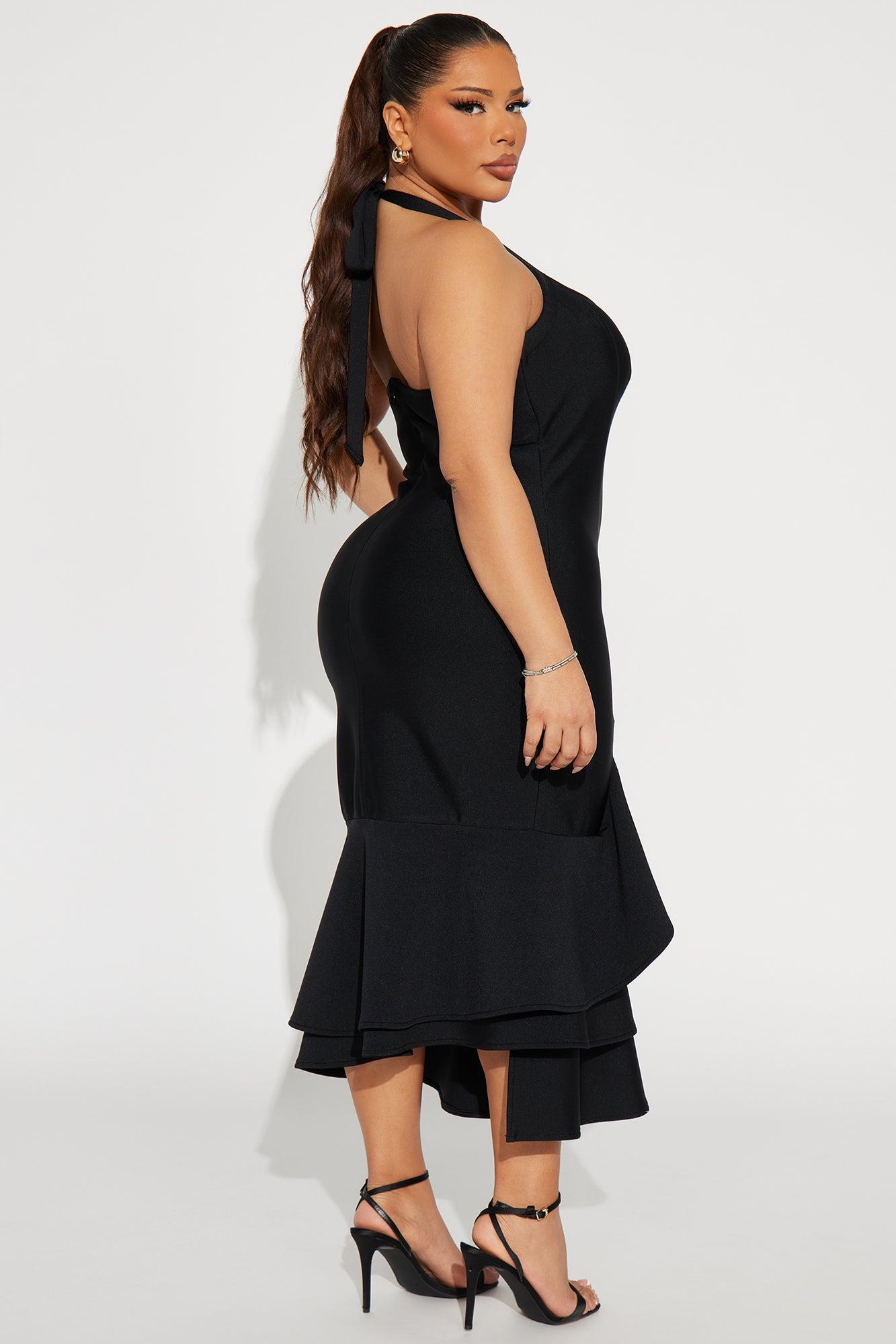Karisma Bandage Midi Dress - Black Product Image