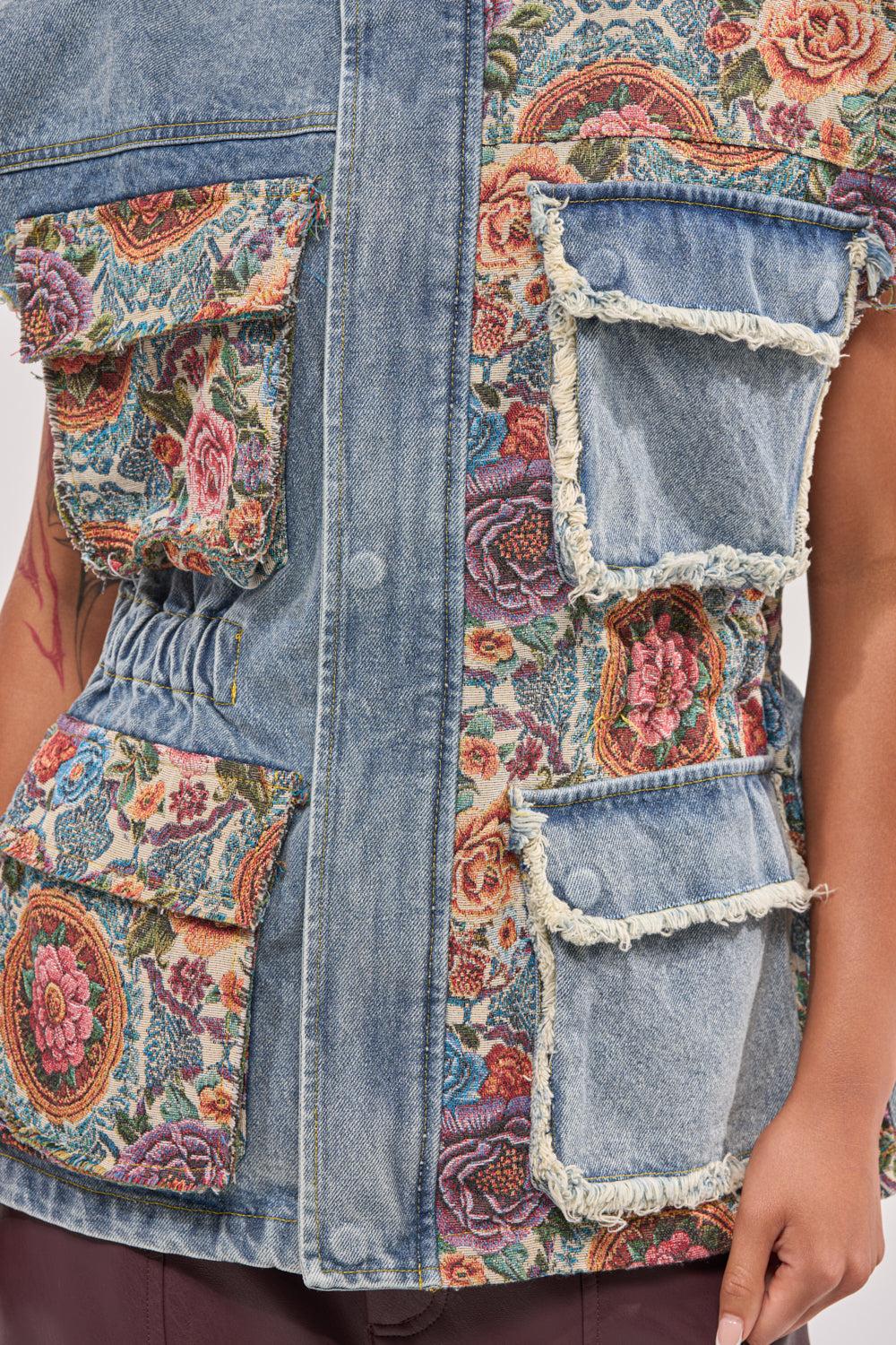 KAI PATCHWORK DENIM VEST Product Image