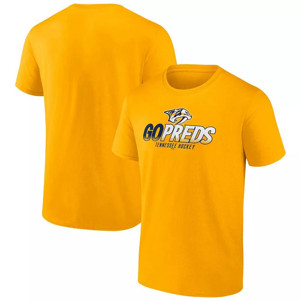 Men's Fanatics Gold Nashville Predators Iconic T-Shirt,  Product Image