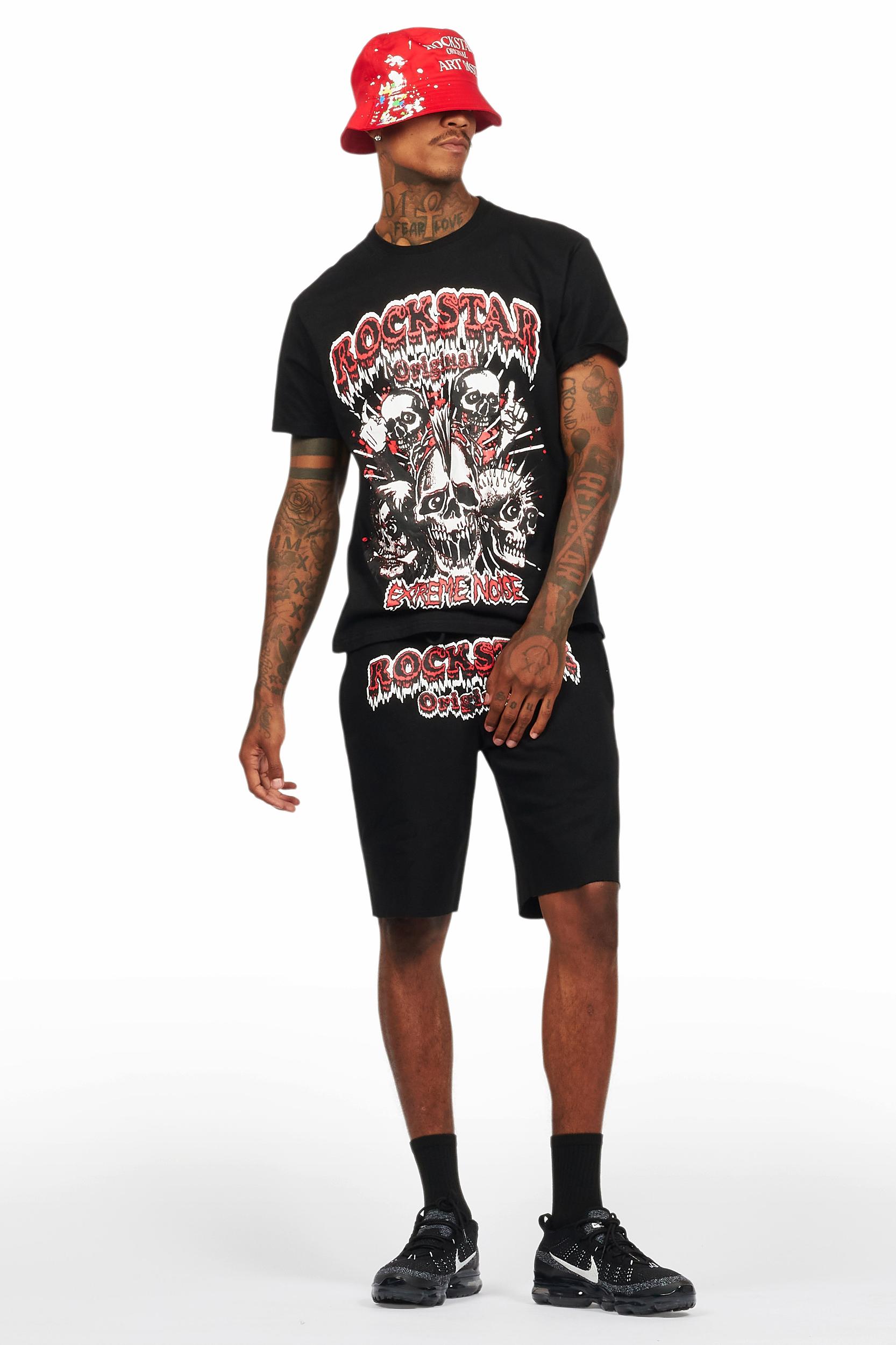 Tabor Black T-Shirt/Short Set Male Product Image