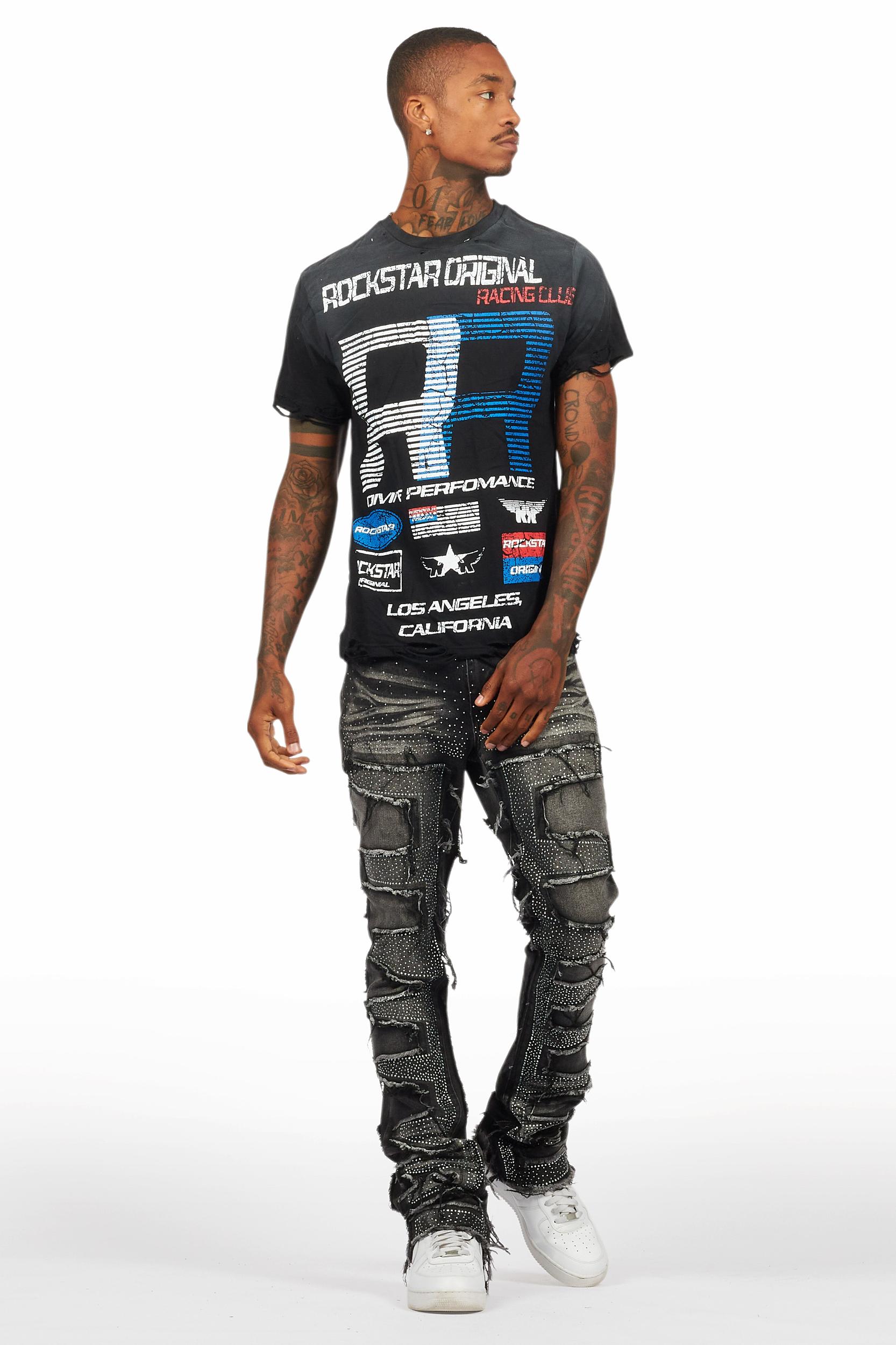 RSO Racing Club Black Graphic T-Shirt Male Product Image