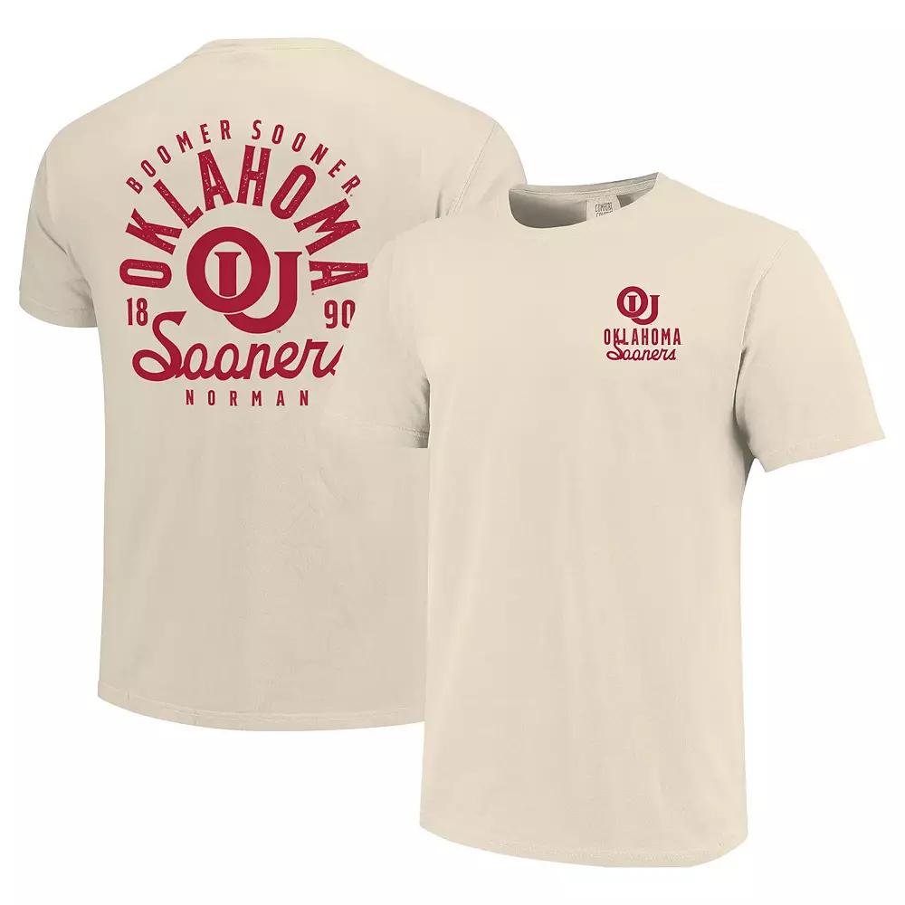 Men's Cream Oklahoma Sooners Comfort Colors Mascot Overlay T-Shirt,  Product Image