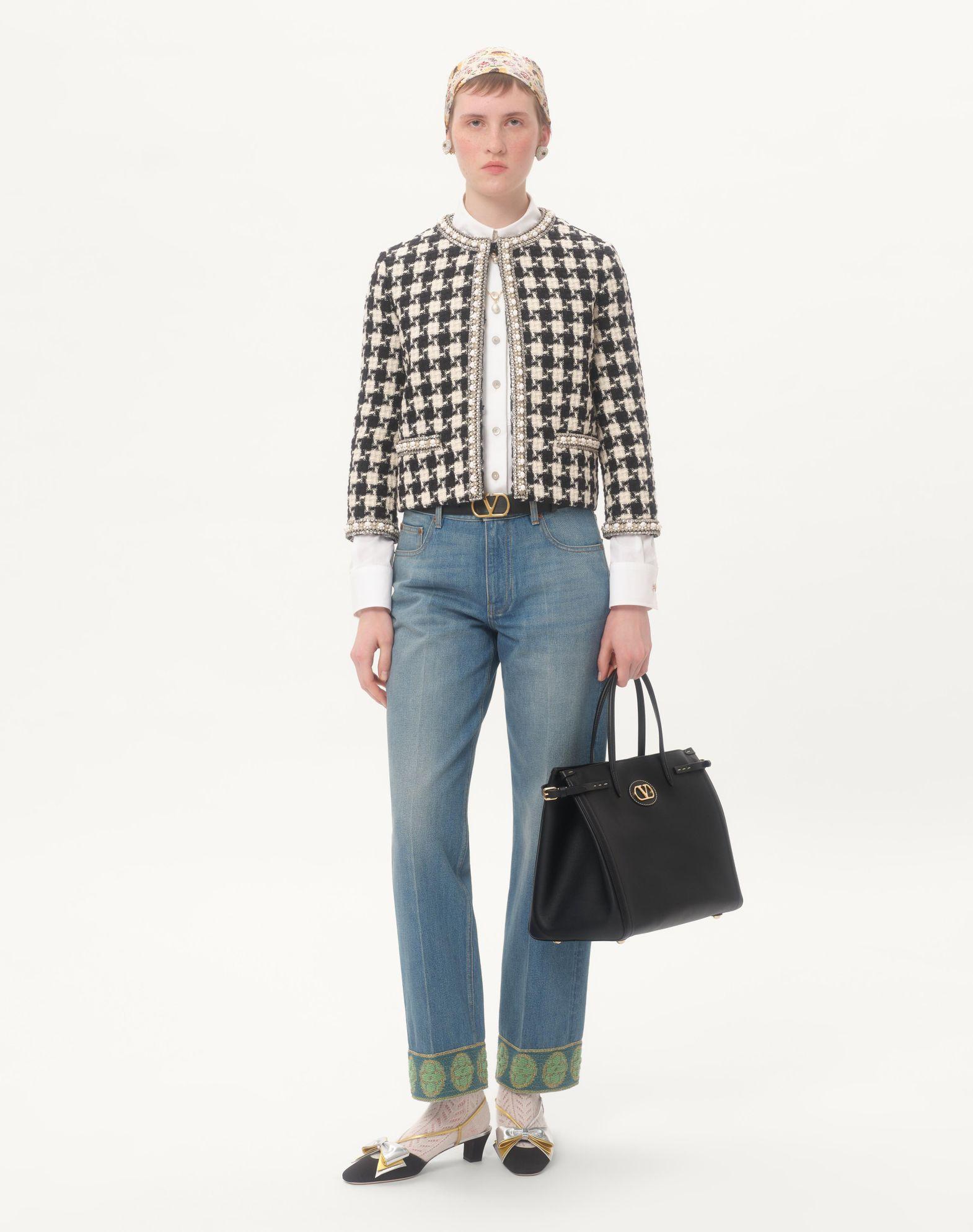 Valentino Garavani Antibes Medium Leather Shopping Bag Product Image