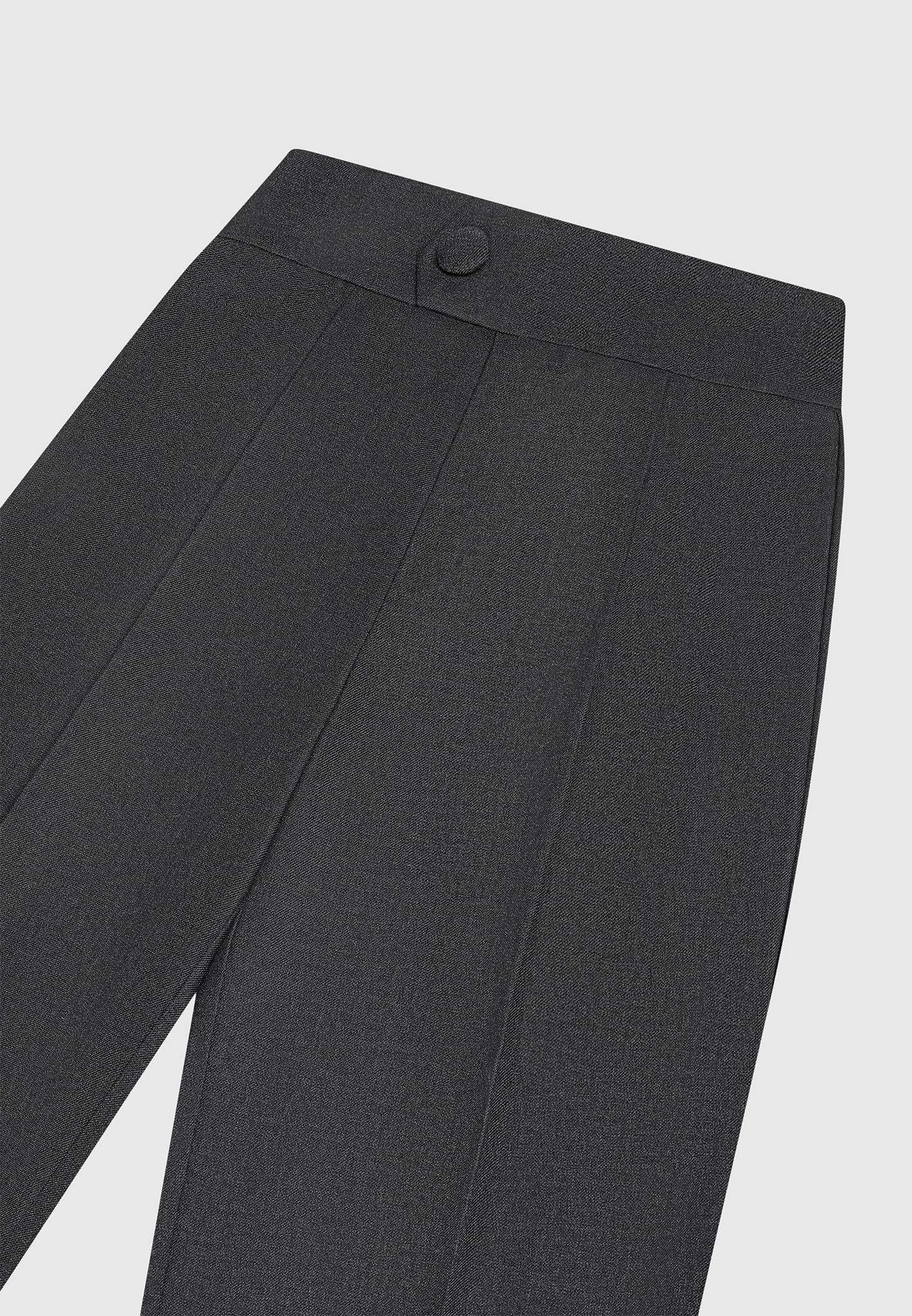 Elsa - High Waisted Tailored Trousers - Dark Grey Female Product Image