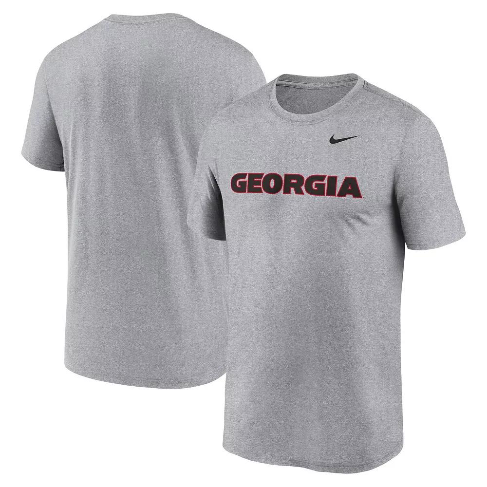 Men's Nike Heather Gray Georgia Bulldogs Primetime Legend Wordmark T-Shirt,  Product Image