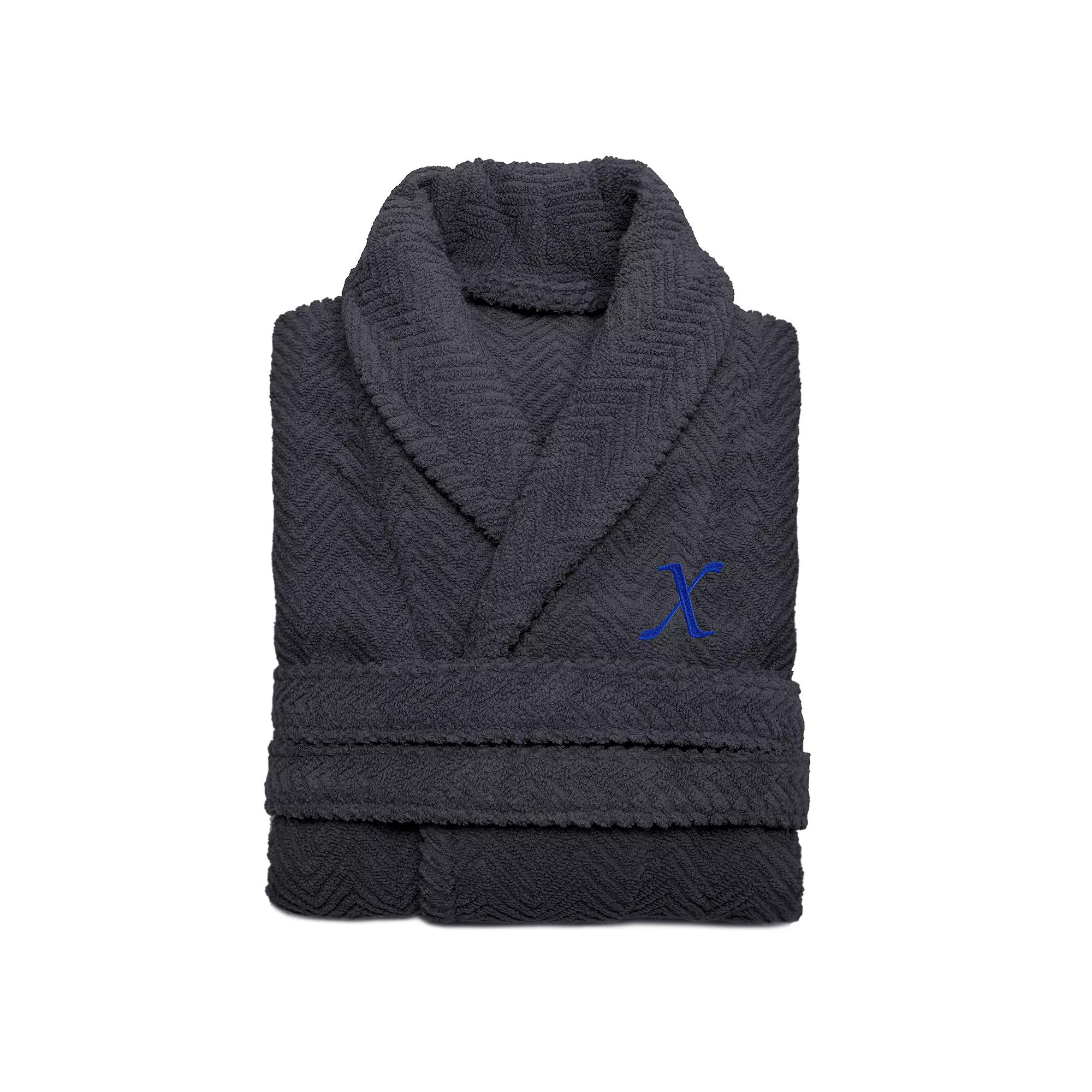 Linum Home Textiles Turkish Cotton Personalized Herringbone Weave Bathrobe, Adult Unisex,  Product Image